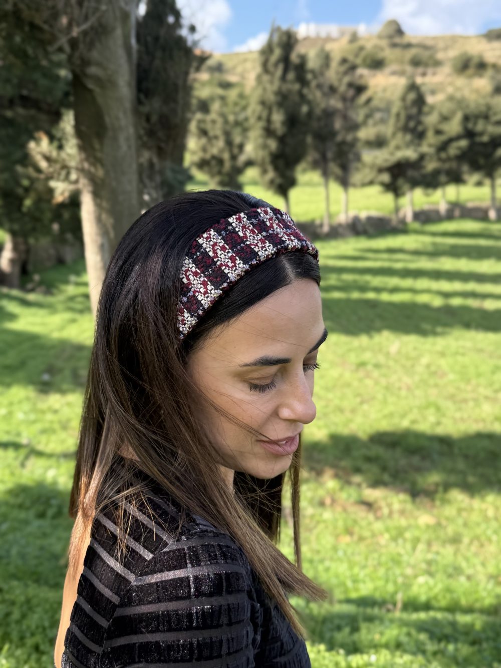 Burgundy Shine Hair Ribbon